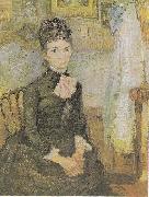 Vincent Van Gogh Woman sitting next to a cradle oil painting on canvas